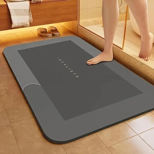 bathroom Earth Bath Mat Super Absorbent Non Slip Fast Drying