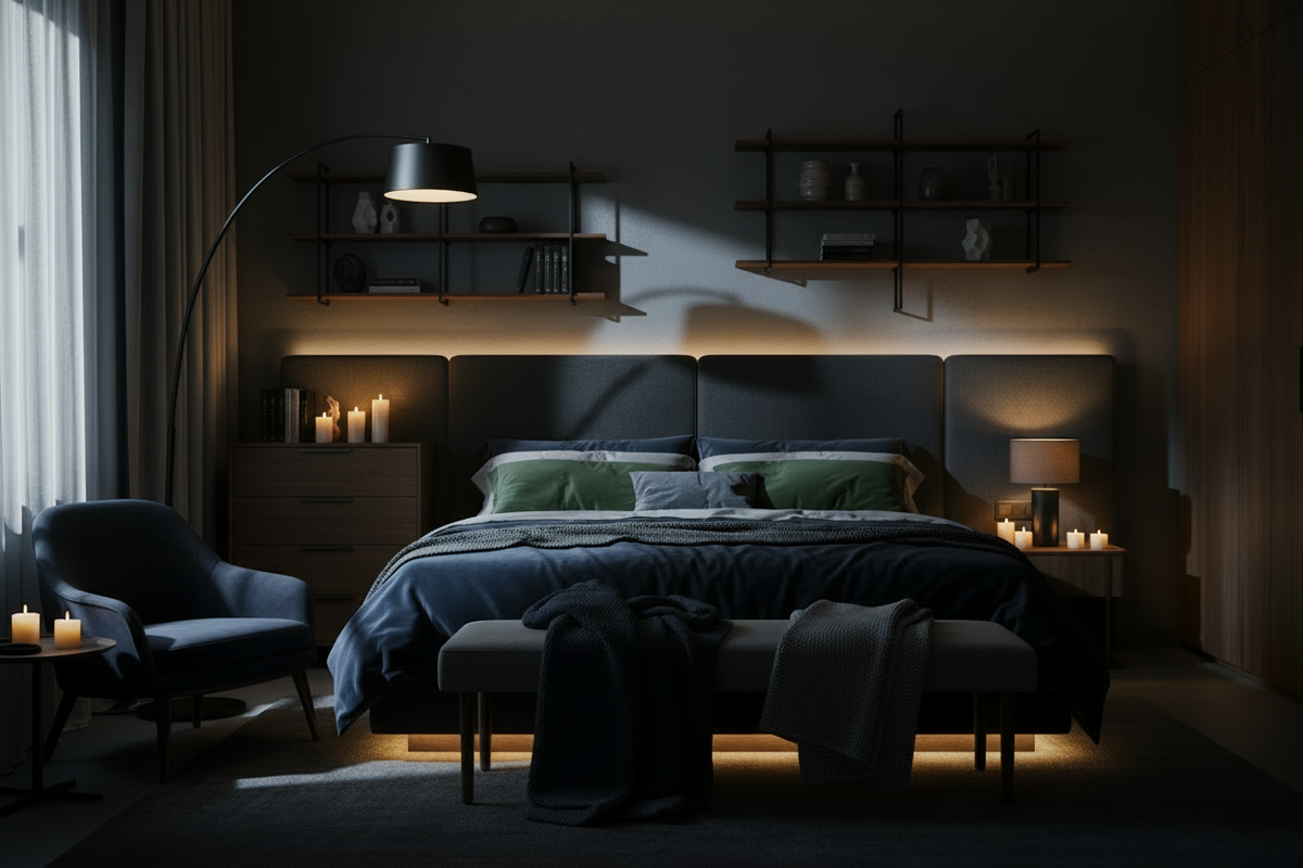 Moody Home Decor with Lamps Banner